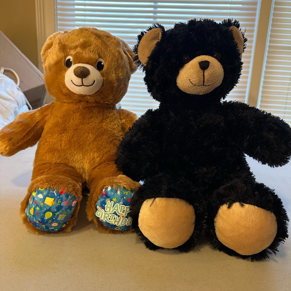 Build a Bear Birthday Treat Teddy Bear &‎ Black Teddy Bear